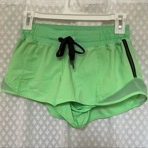 Neon green lulu lemon short size 2